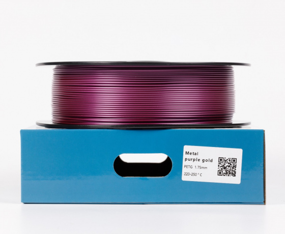 Фото 3 - Пурпурне Золото Металік PETG пластик для 3D принтера | PETG Filament Metal purple gold 1кг | 1.75мм | 330м