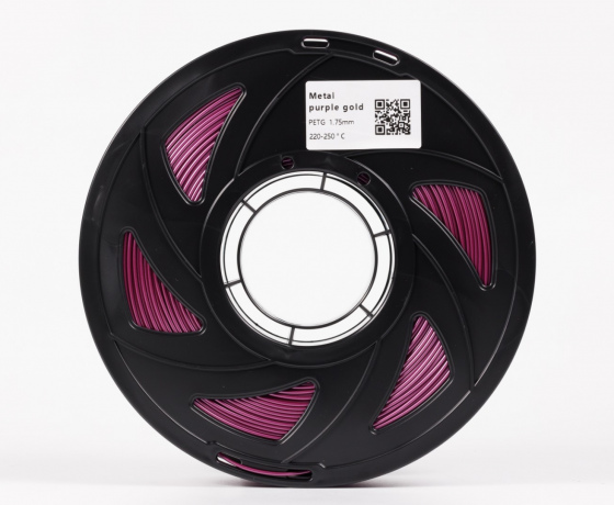Фото 4 - Пурпурне Золото Металік PETG пластик для 3D принтера | PETG Filament Metal purple gold 1кг | 1.75мм | 330м