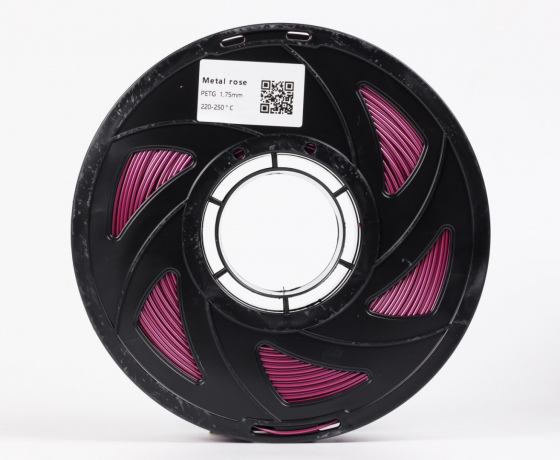 Фото 3 - Розовый Металлик PETG пластик для 3D принтера PETG Filament Metal Rose 1кг | 1.75мм | 330м