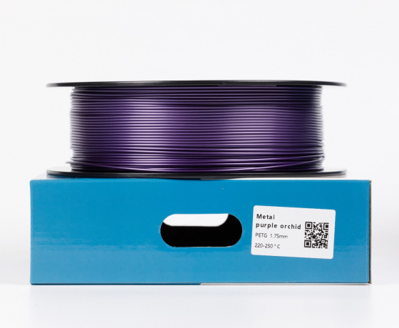 Фото 2 - Пурпурная Орхидея Металлик PETG пластик для 3D принтера PETG Filament Metal фиолетовый 1 кг | 1.75мм | 330м