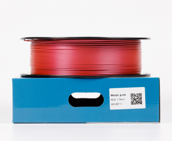 Фото 3 - Розовый Металлик PETG пластик для 3D принтера PETG Filament Metal pink 1кг | 1.75мм | 330м
