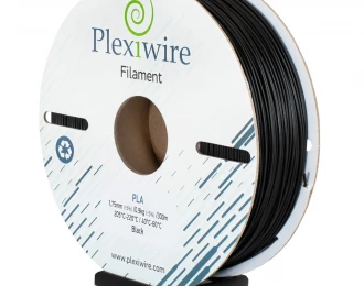 PLA пластик Plexiwire для 3D принтера черный 300м/0,9кг/1.75мм