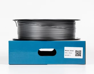 Серебристый Металлик PETG пластик для 3D принтера PETG Filament Metal Silver 1кг | 1.75мм | 330м
